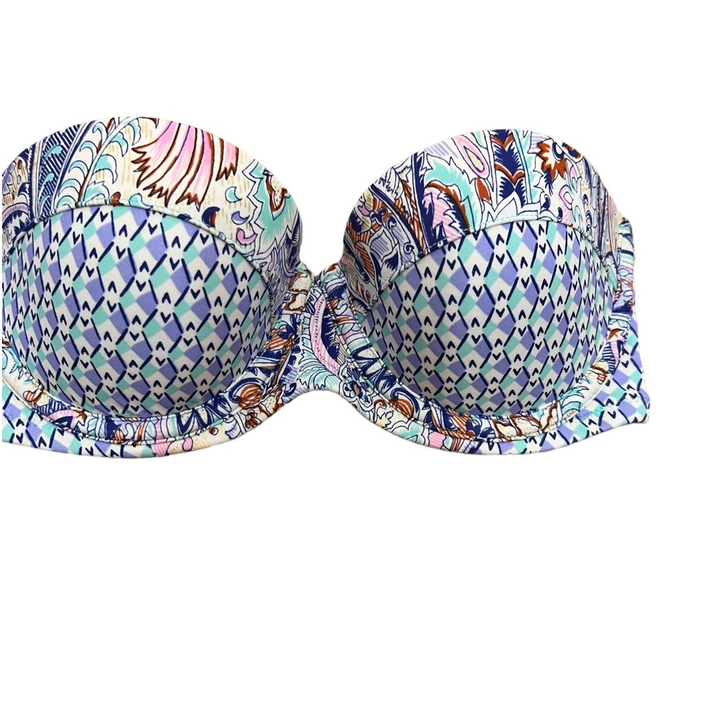 Victoria's Secret Paisley Strapless Bikini Top 32C